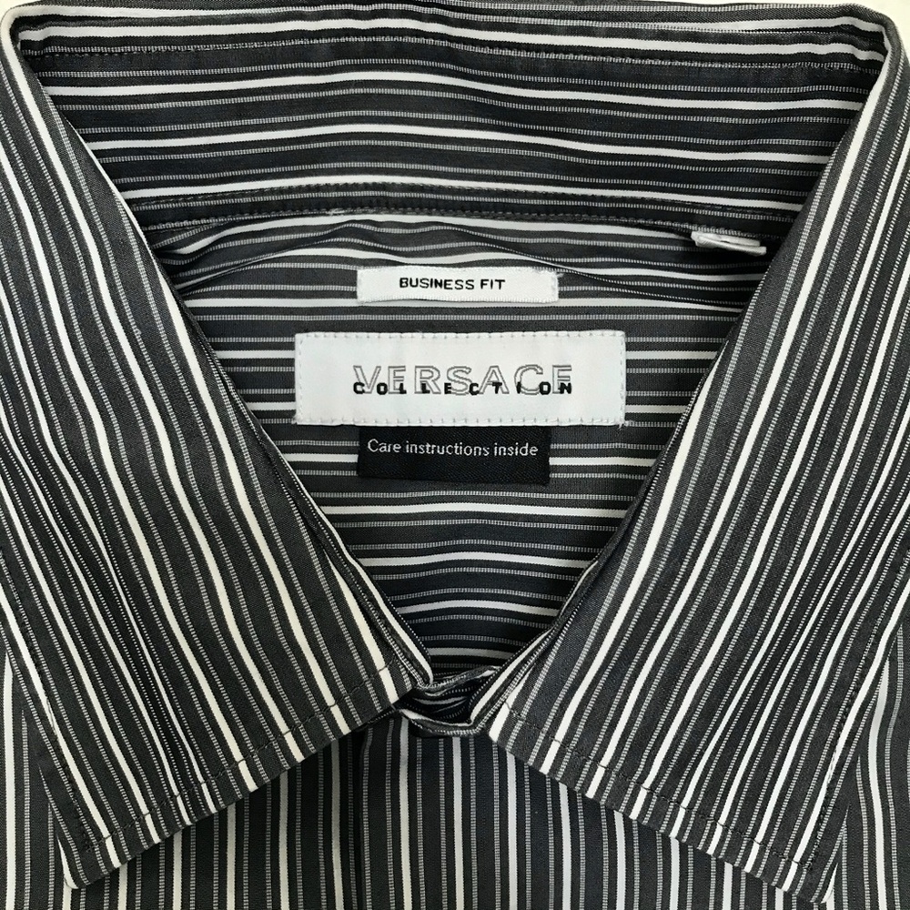 Versace Business Fit Dress Shirt - 15.5 / 39 - Picture 2 of 6